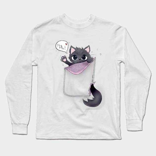 In my pocket there is a cat Long Sleeve T-Shirt by KyasSan